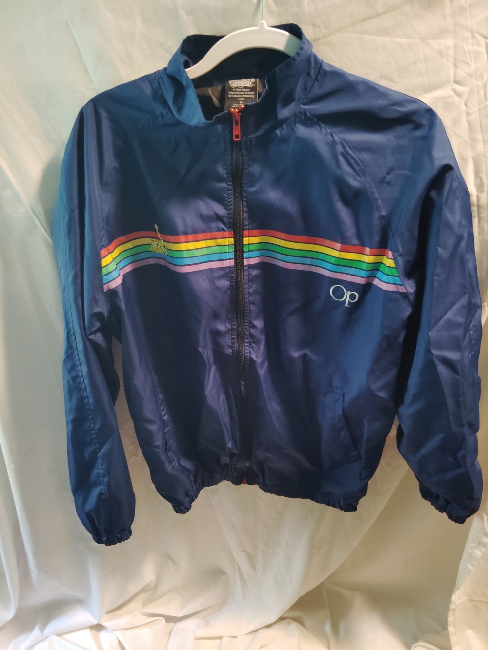 SpongeBob Squarepants Navy Raincoat with Rainbow Stripe